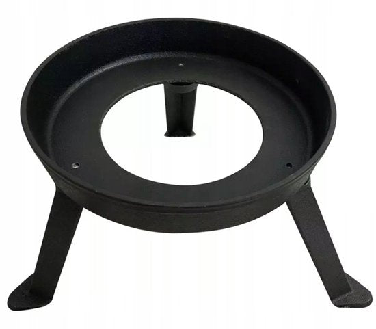 Kinghoff KH1733 Cast Iron Camping Pot Set - 3-in-1 - 8 Liters - Suitable for Fire, Stovetop & Oven - Incl. Grill Lid & Stand - Camping