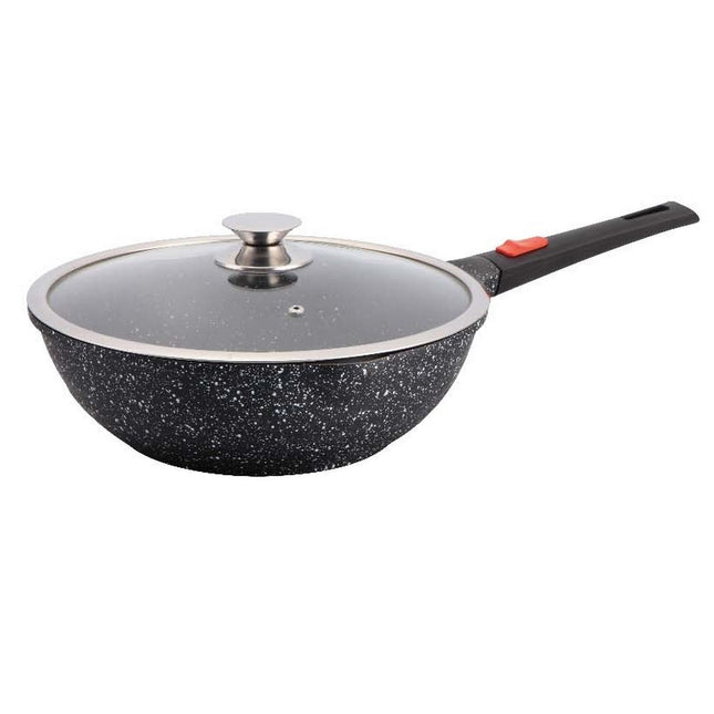 Wok Induction - Ø 30 cm avec couvercle – toutes sources de chaleur