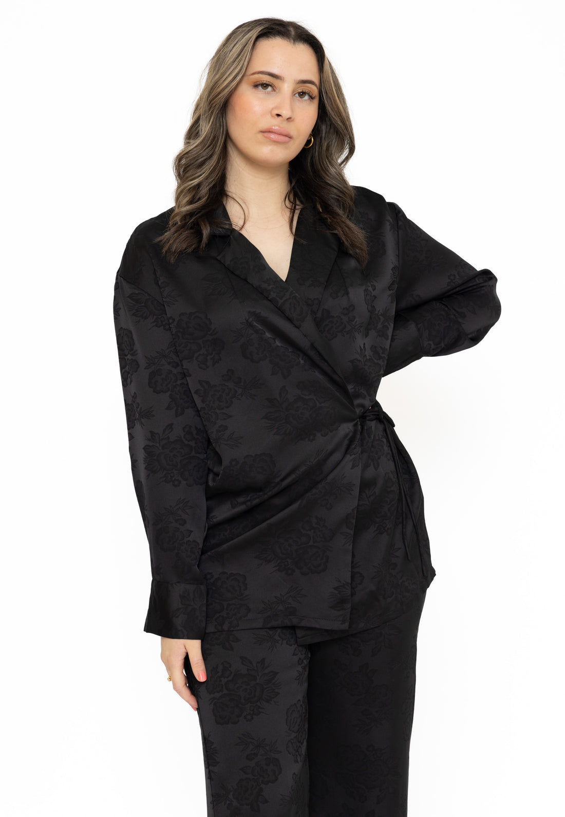 Dalia twinset dames – tweedelige set in zwart, marineblauw of groenbruin – foto 13