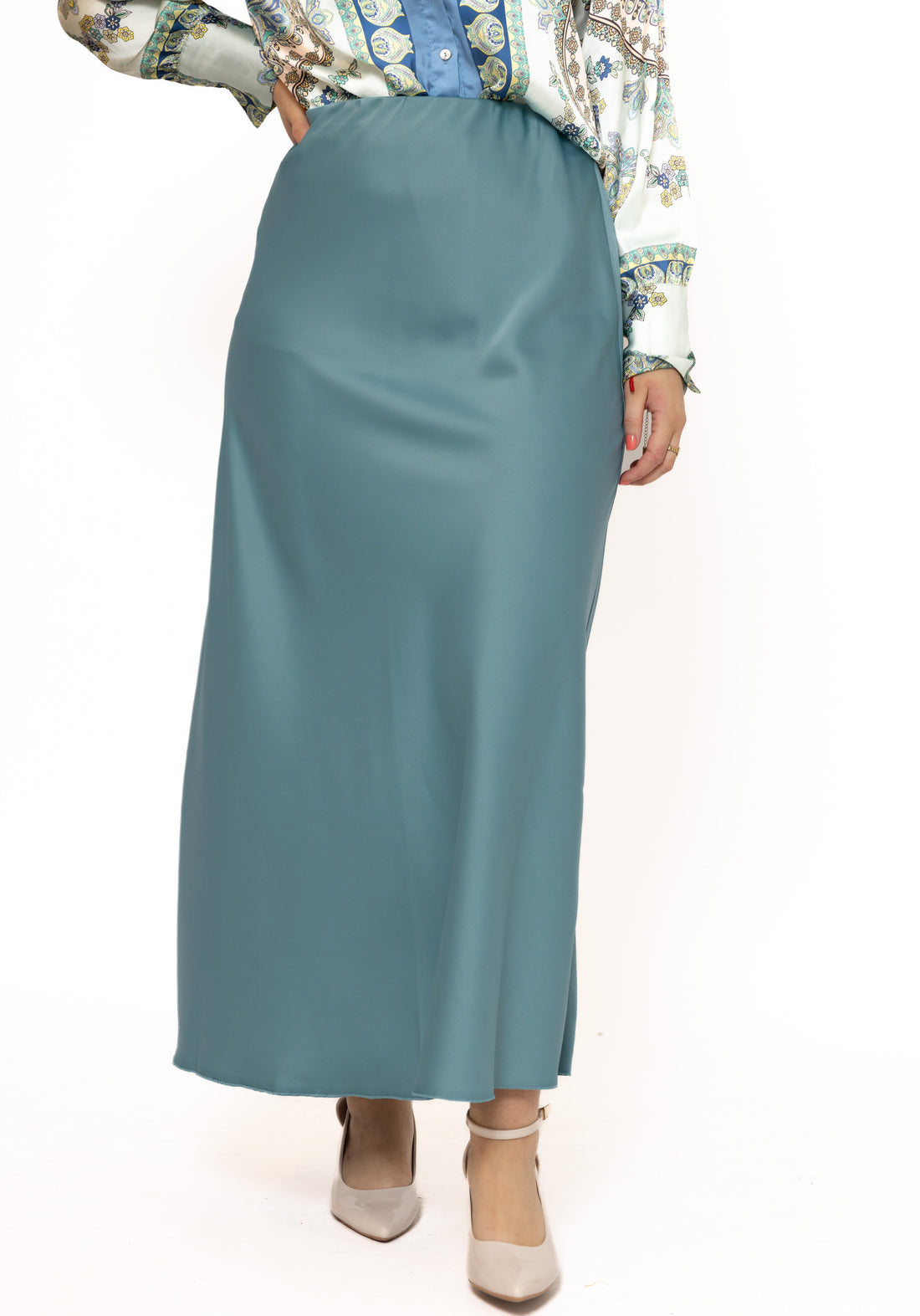 Stella skirt – turquoise rok voor dames, maat S of L