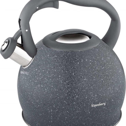 Klausberg KB-7321 bouilloire sifflante - 2L - acier inoxydable - toutes sources de chaleur