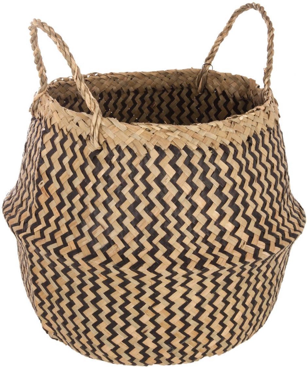 Storage basket - Atmosphera wicker storage basket black pattern - Flower pot - Seagrass