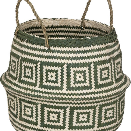 Rieten Mand - Zeegras Naturel groen en naturel 35 x 40 cm - Bloempot