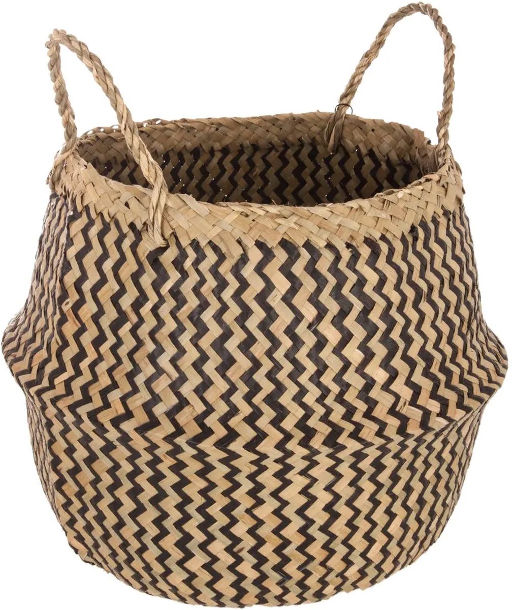 Atmosphera Storage Basket Imran - round - rattan - D35 x H40 cm - decorative basket