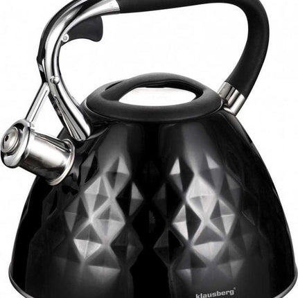 Klausberg 7455 - Bouilloire sifflante - Diamond - noire - 2.7 litres