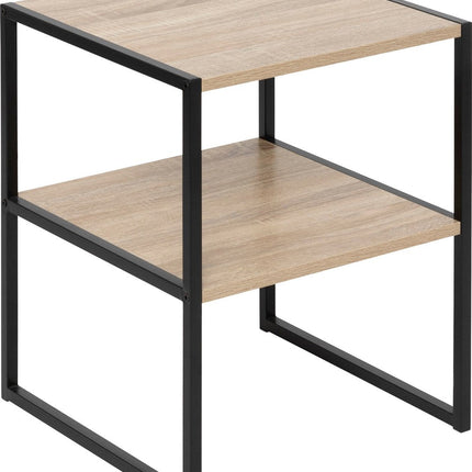5Five Aliaj Table de chevet à 2 étagères - Table d'appoint - 40x40x50cm - Beige