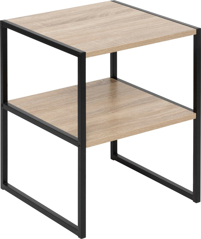 5Five Aliaj Table de chevet à 2 étagères - Table d'appoint - 40x40x50cm - Beige