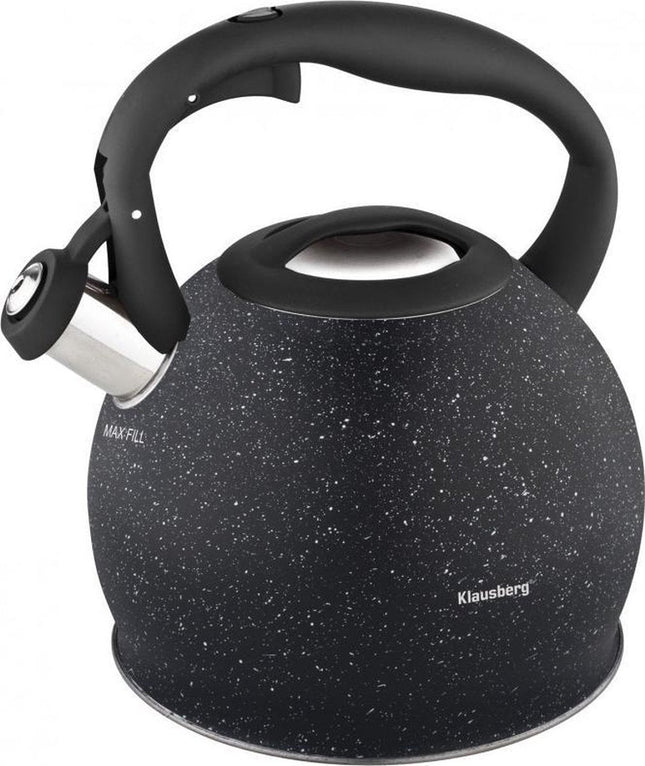 Bouilloire sifflante Klausberg KB-7266 - 3L - inox - toutes sources de chaleur