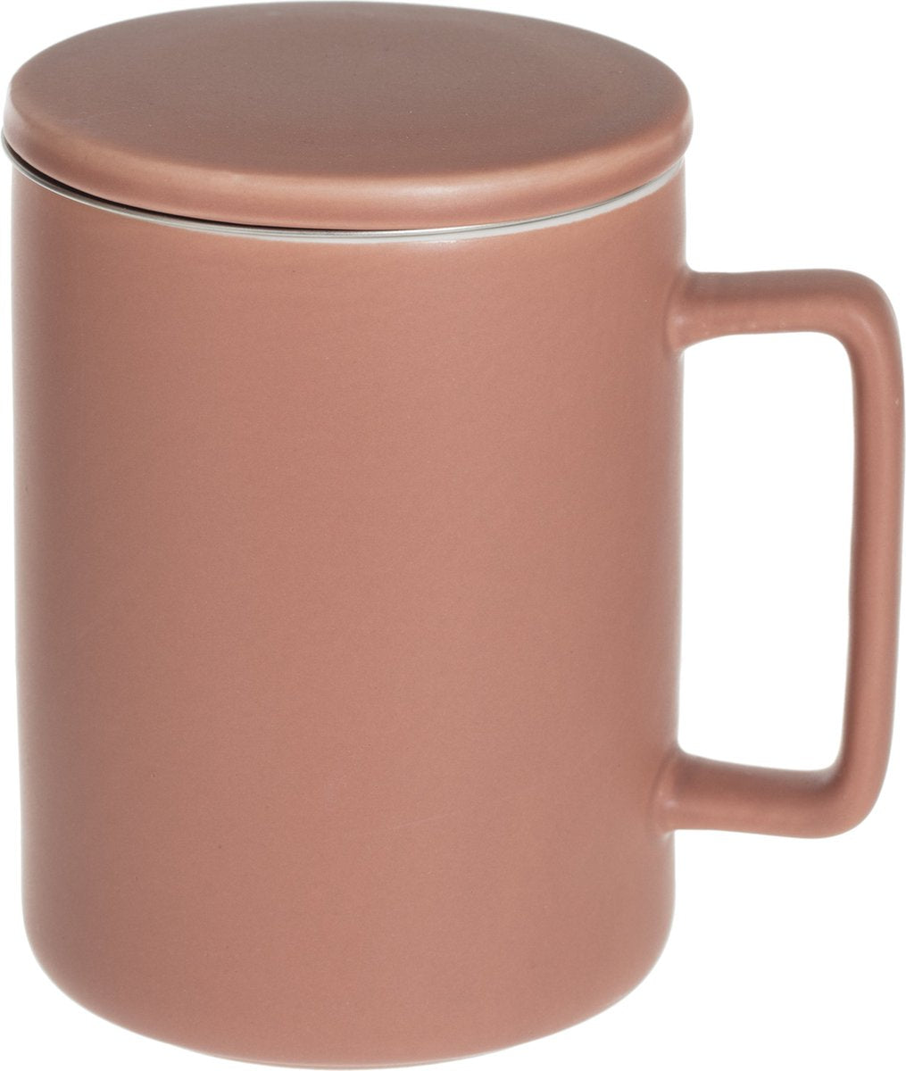 5Five Lisa Teetasse mit Filter - Teeglas - 40CL - Terrakotta