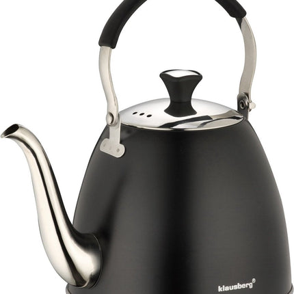 Klausberg 7570 - Bouilloire sifflante - noir - 1.1 litre - Induction, Gaz, Électrique, Céramique et Halogène Bouilloire sifflante