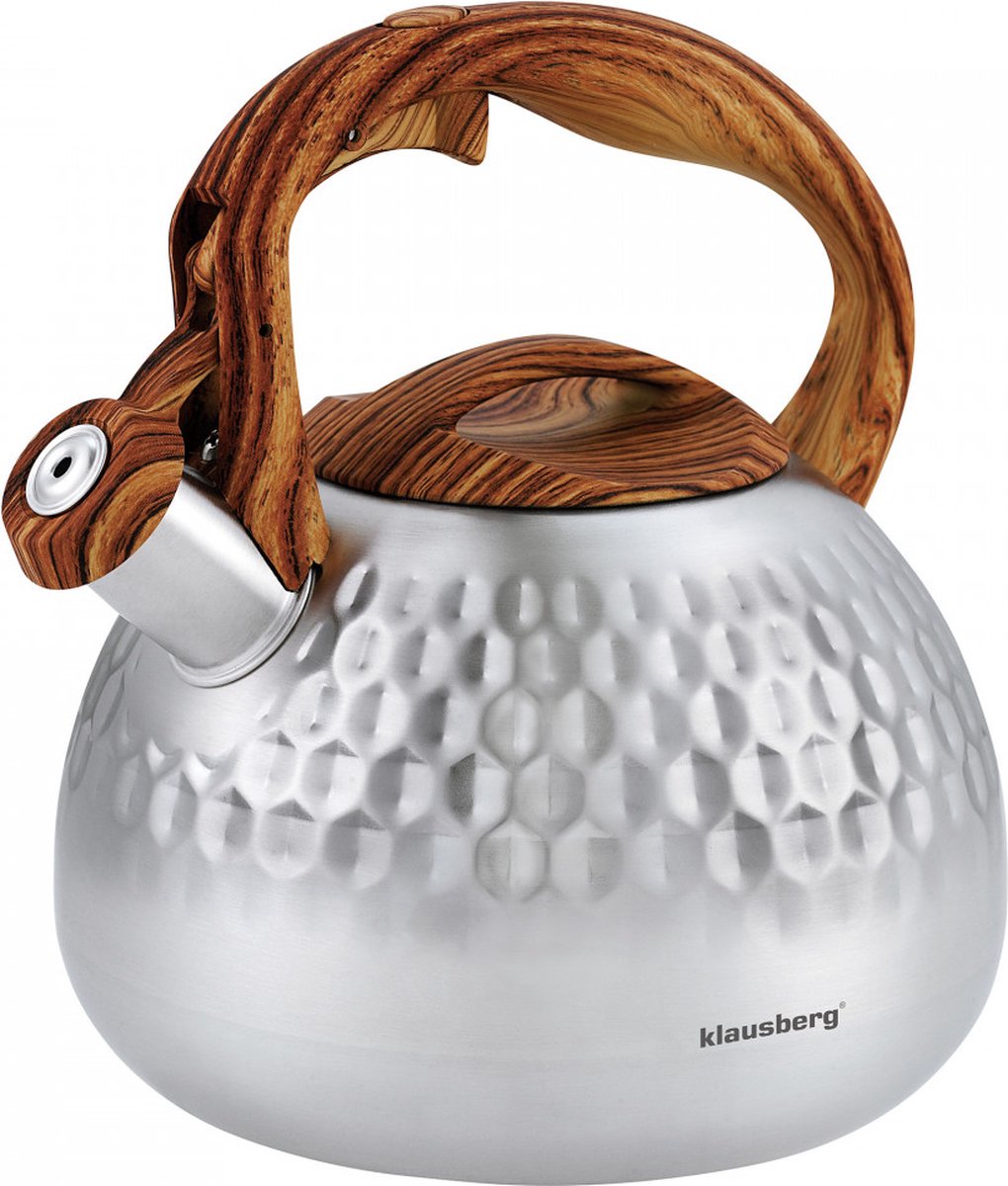 Klausberg KB-7561 fluitketel van rvs – 2,8 liter, voor alle warmtebronnen