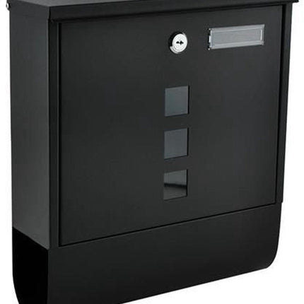 Boîte aux lettres – avec porte-journaux – boîte aux lettres murale – noir mat