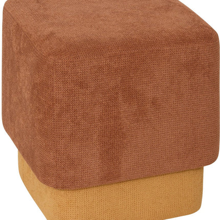 Atmosphera Pouf 2-en-1 - 41x30x41cm - Ambre/Ocre