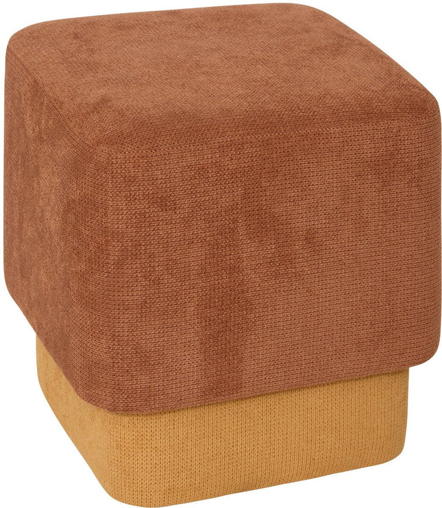 Atmosphera Pouf 2-en-1 - 41x30x41cm - Ambre/Ocre
