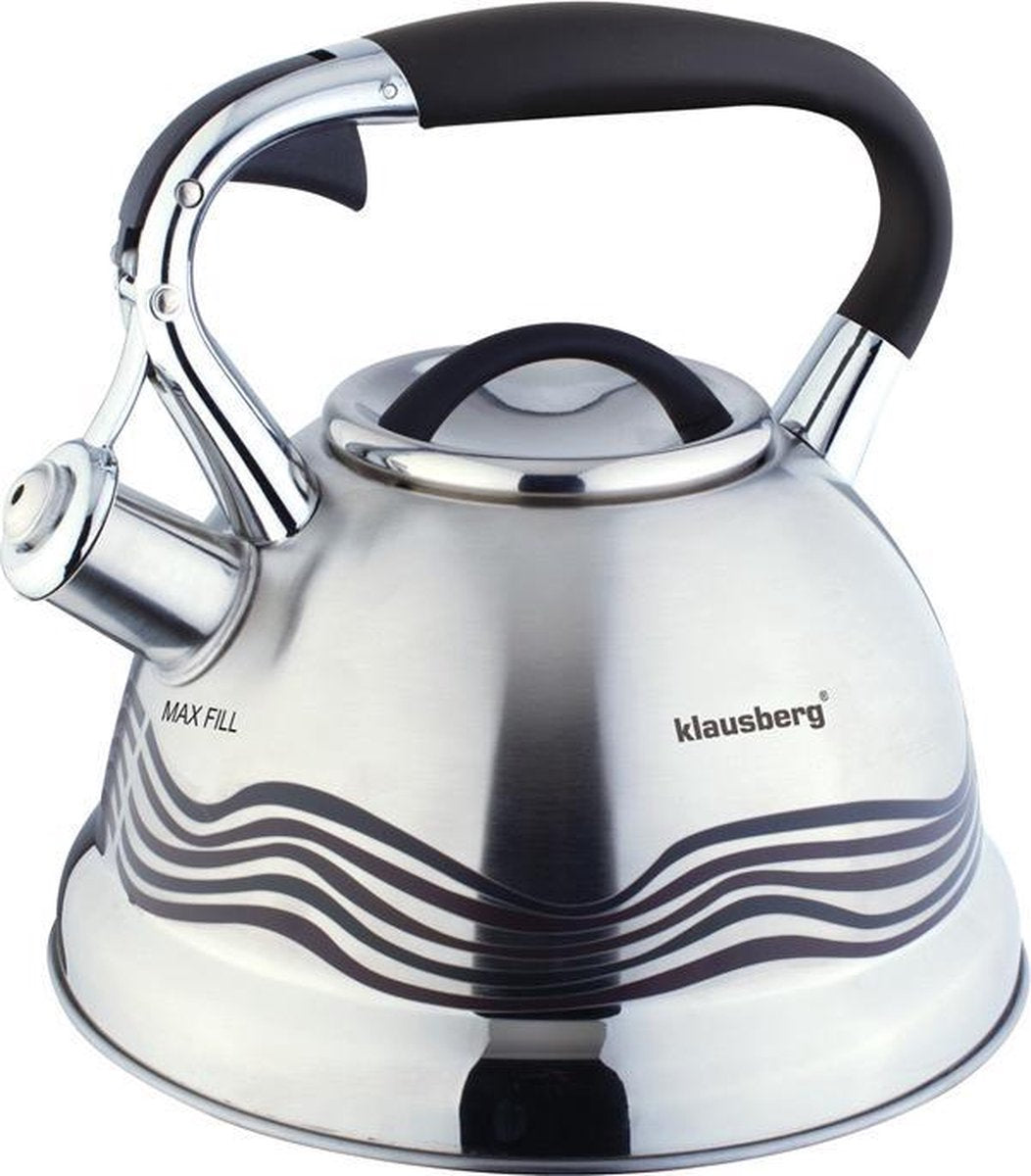 Klausberg KB-7048 fluitketel - 2, 7L - rvs - alle warmtebronnen