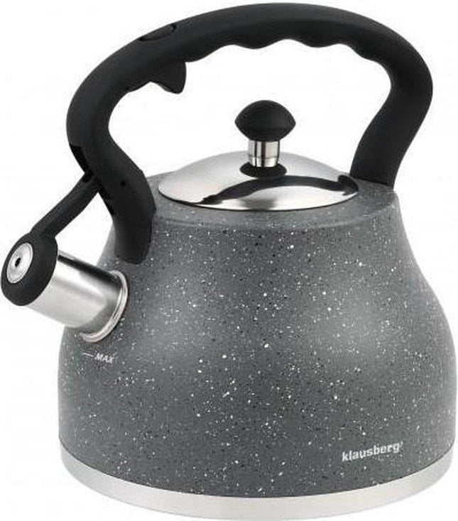 Klausberg 7449 - Bouilloire sifflante - 2,7L - acier inoxydable - toutes sources de chaleur