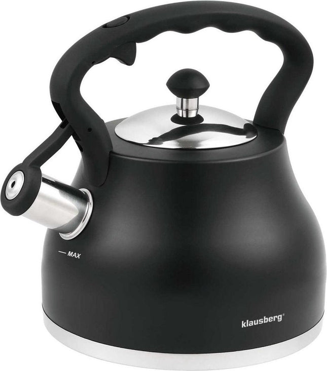 Klausberg 7448 - Bouilloire sifflante - noir - 2,7 litres