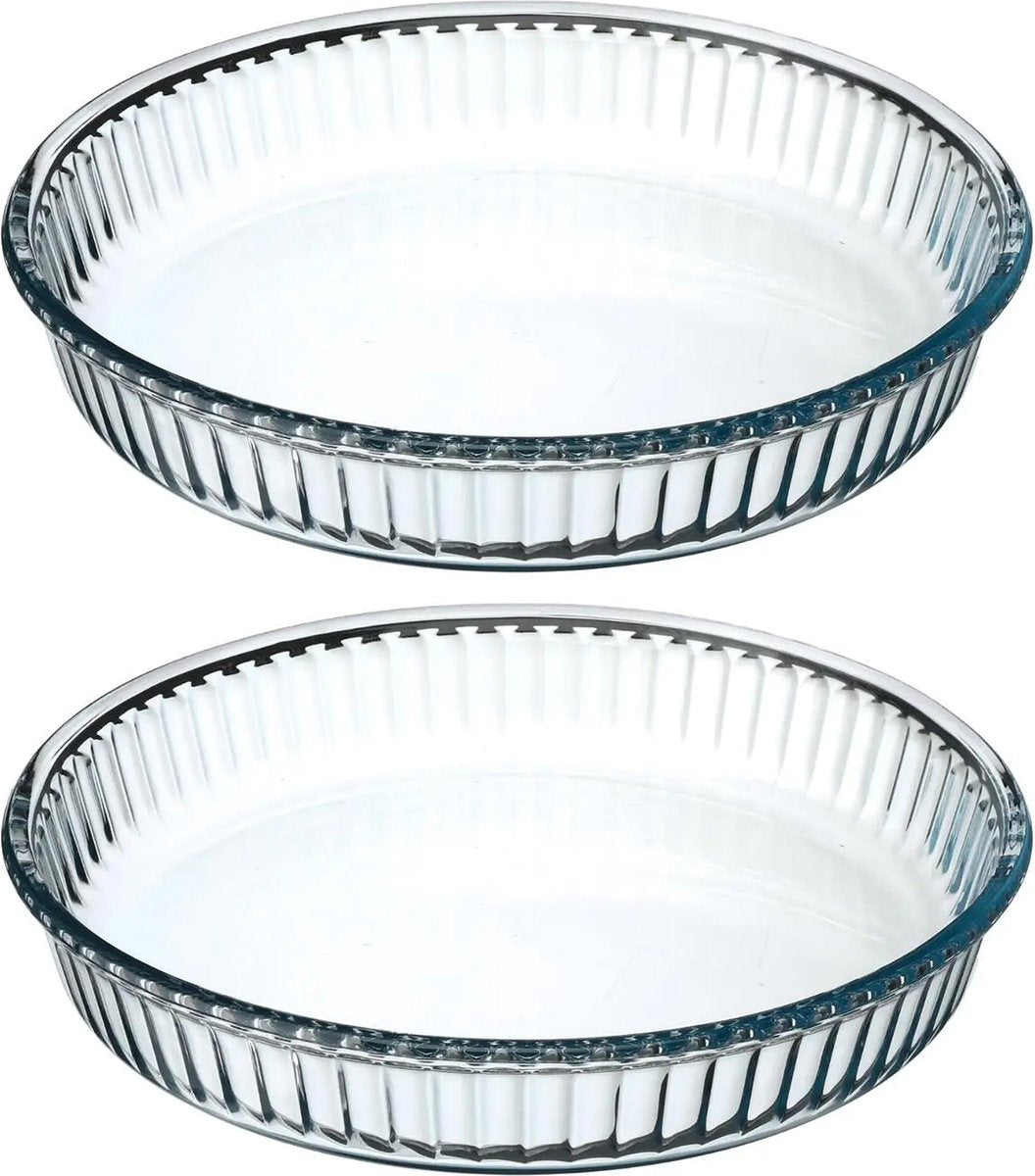 Secret de Gourmet round oven dish - Glass - D26/H4.5 cm - Set of 2