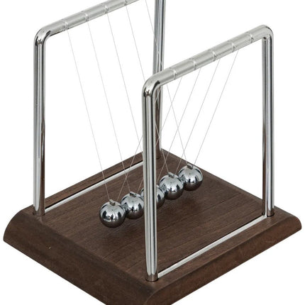 Atmosphera Pendule de Newton - 5 billes - 17 x 15 x 18 cm - Balancier/boules d'équilibre pour le bureau