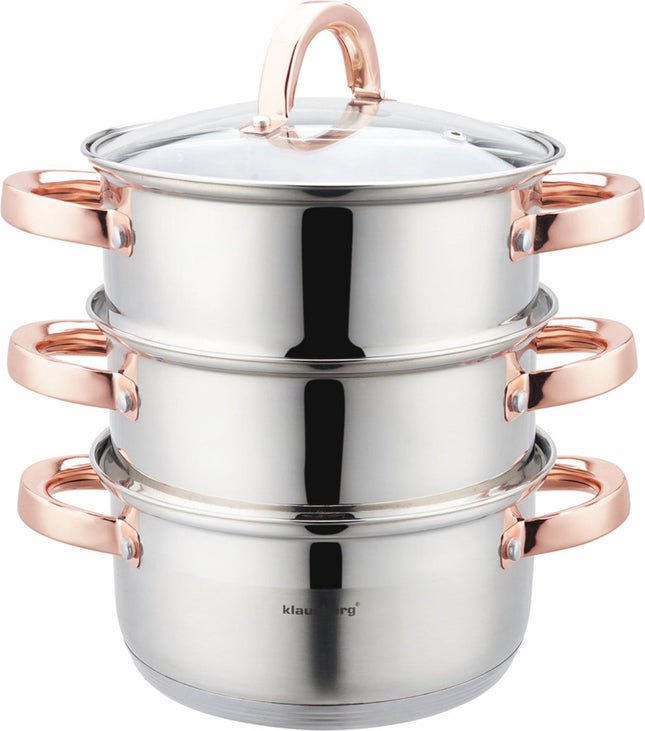 Klausberg 7726 - cuit-vapeur - 4 pièces - 18 cm - inox - toutes sources de chaleur