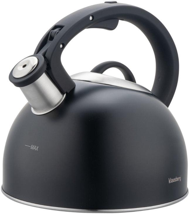 Klausberg 7911 - Bouilloire sifflante - 2,5 litres - Inox - Noir