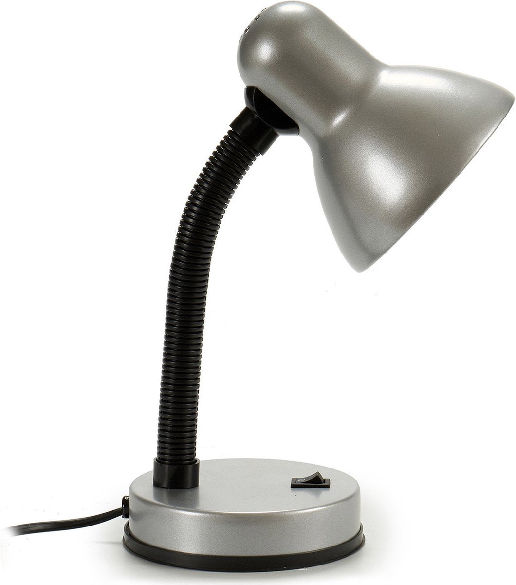 Pincello Tafellamp/bureaulampje Desk Light - metaal - grijs - H33 cm- Leeslampje - buigzame stang