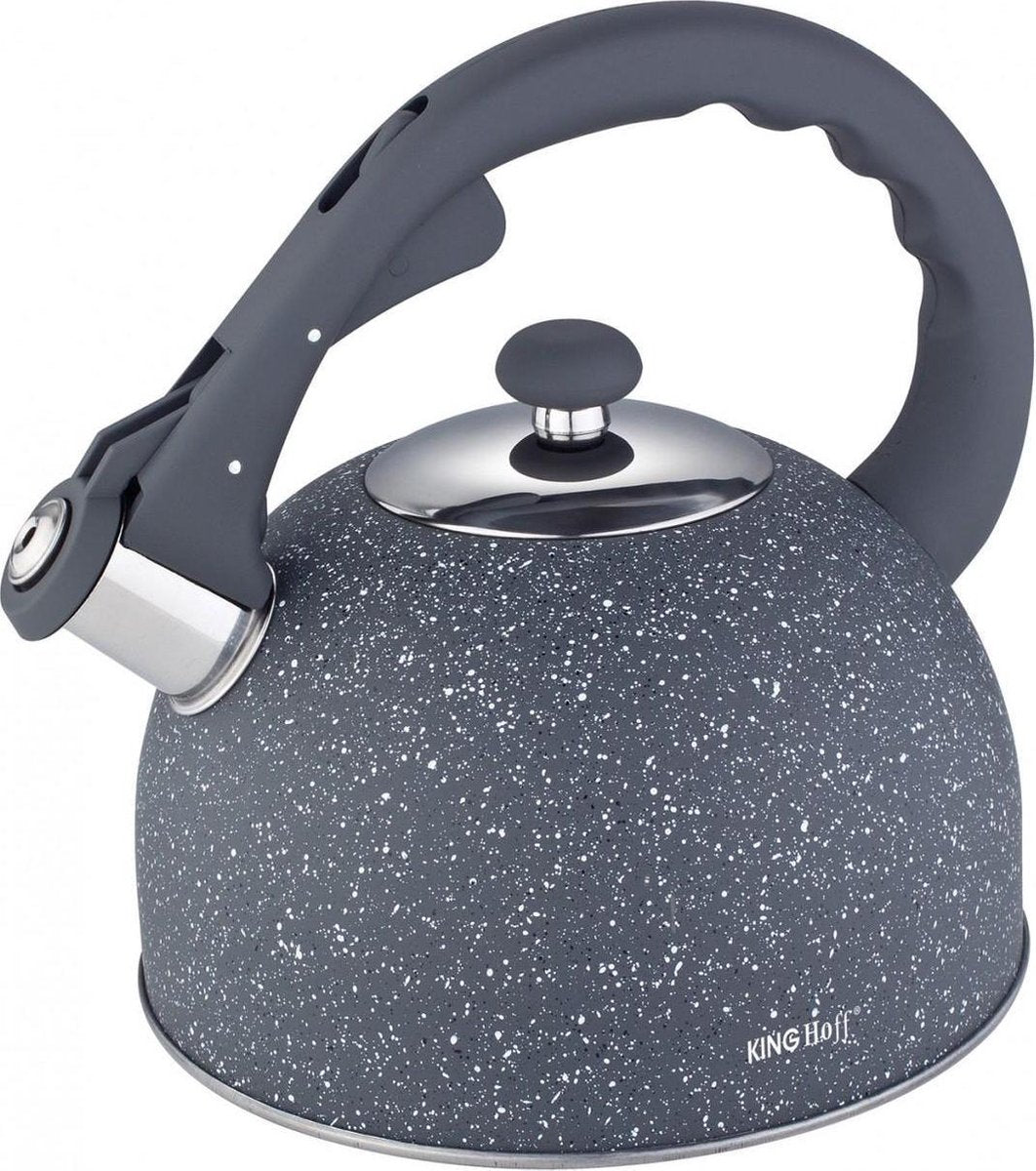 Kinghoff 1408 Flötenkessel - 2,6 L - Edelstahl - alle Herdarten