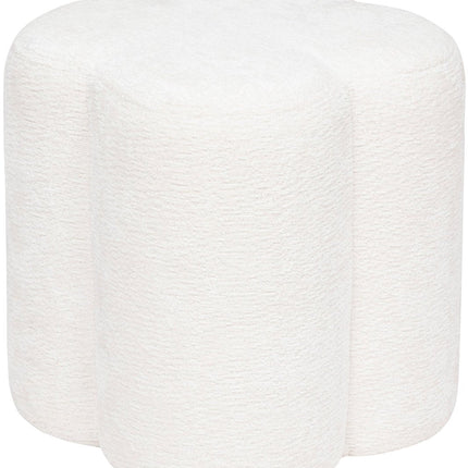 Atmosphera Pouf Lavon - Ø35xH38cm - Blanc