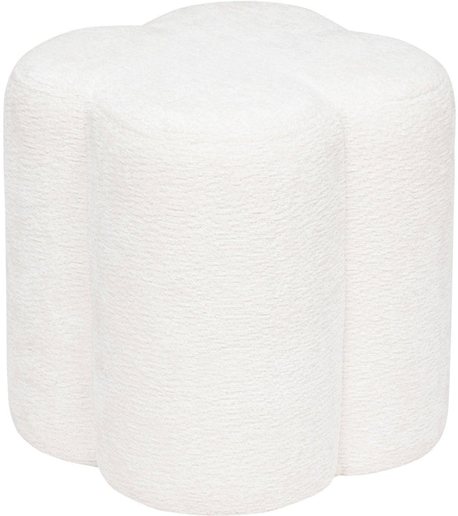 Atmosphera Pouf Lavon - Ø35xH38cm - Blanc