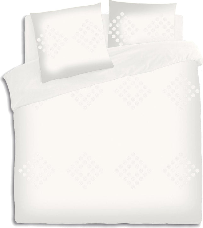 Atmosphera Housse de couette avec 2 taies d'oreiller 240x220cm Blanc