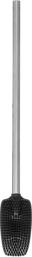 5Five Toilet brush with flat holder - stainless steel - polypropylene silicone plastic - 53 cm