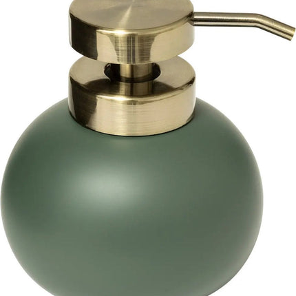 5Five Distributeur de savon – en polyrésine – vert Ficus – 10 x 12 cm – 400 ml