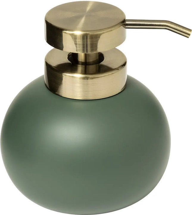 5Five Distributeur de savon – en polyrésine – vert Ficus – 10 x 12 cm – 400 ml