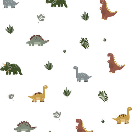 Sipo Sticker mural Dinosaures - Grande décoration murale autocollante Dino pour chambre d'enfant - 90x80 cm - Autocollants Dinosaures pour plafond et mur