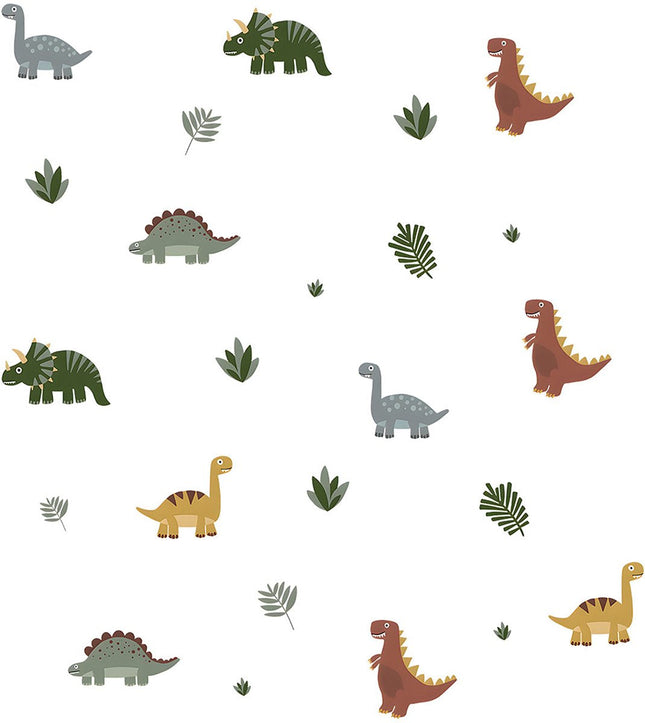 Sipo Sticker mural Dinosaures - Grande décoration murale autocollante Dino pour chambre d'enfant - 90x80 cm - Autocollants Dinosaures pour plafond et mur