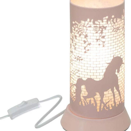Lampe ronde en métal licorne