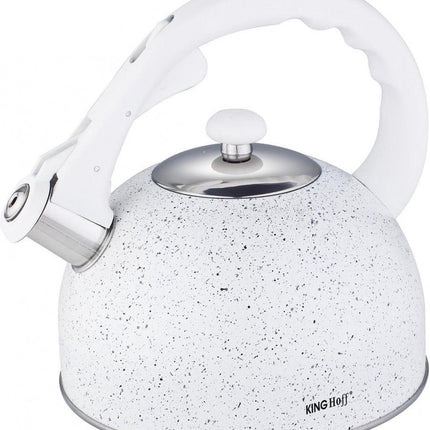 Kinghoff 1407 bouilloire sifflante - 2.6 L - Acier inoxydable - toutes sources de chaleur