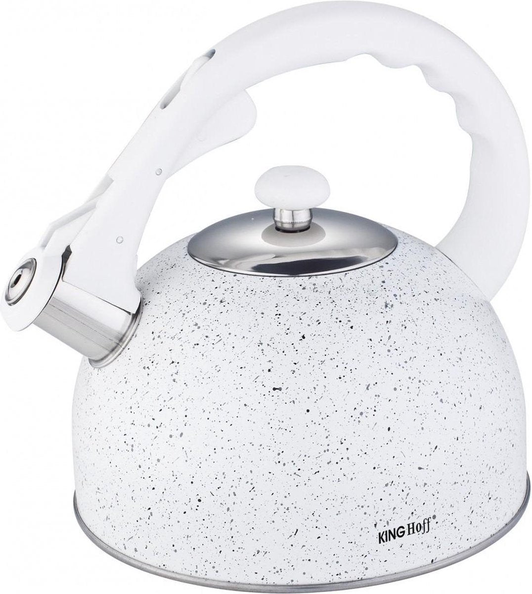 Kinghoff 1407 Flötenkessel - 2,6 L - Edelstahl - alle Wärmequellen