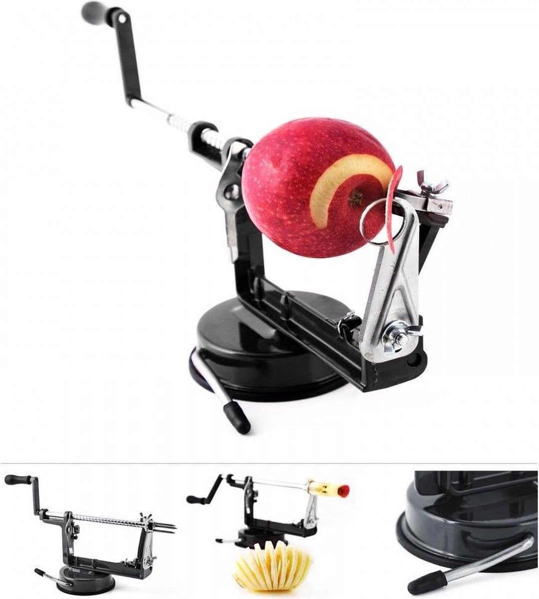 Appel - aardappel schiller zwart - spiraal - twister