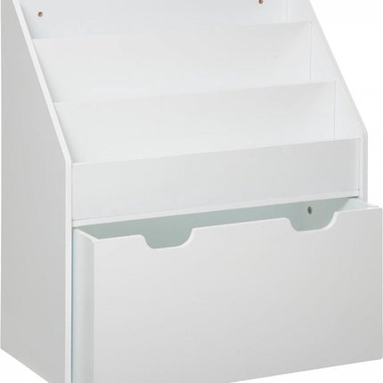 Atmosphera for Kids - Bibliothèque pour enfants - MDF - Avec roulettes - Blanc - 63 x 30 x 70 cm