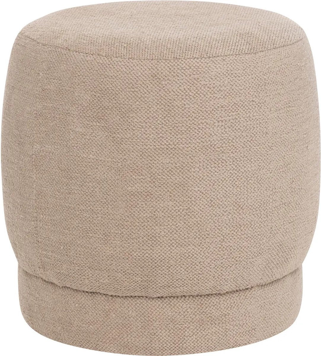 Atmosphera Sitzhocker Perfect Seat - Stoff/Holz - beige - 40x40 cm - Beistellhocker