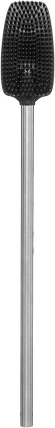 5Five Toilet brush with flat holder - stainless steel - polypropylene silicone plastic - 53 cm