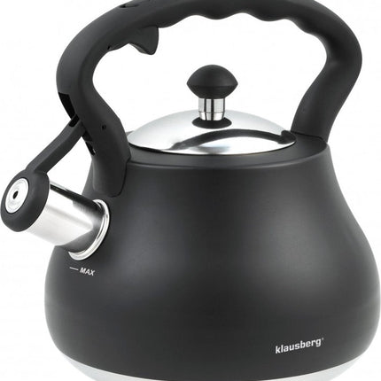 Klausberg KB-7446 bouilloire siffleuse - 2,7L - inox - toutes sources de chaleur
