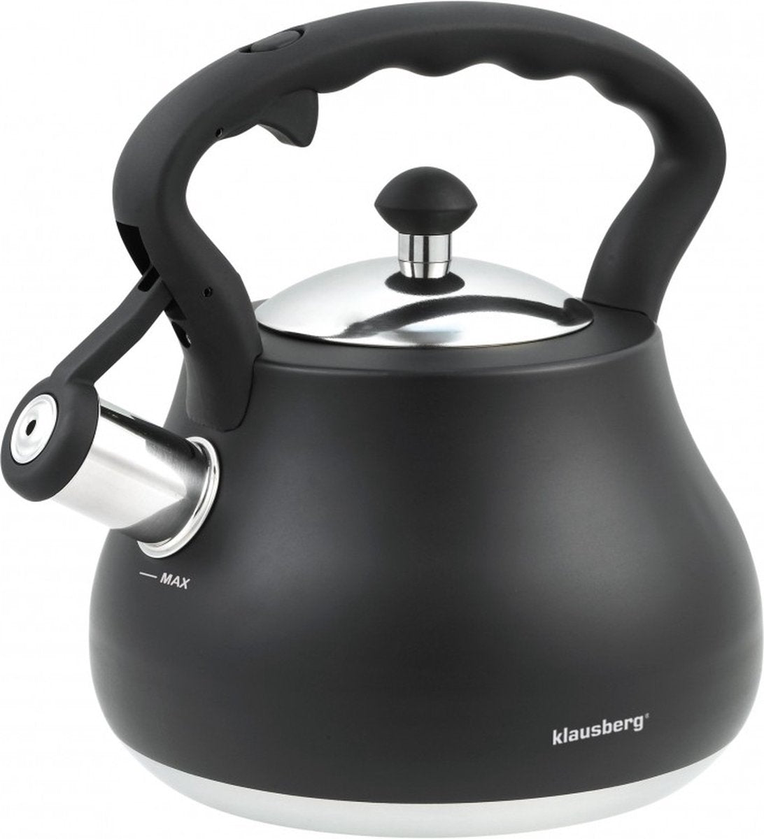 Klausberg KB-7446 bouilloire siffleuse - 2,7L - inox - toutes sources de chaleur