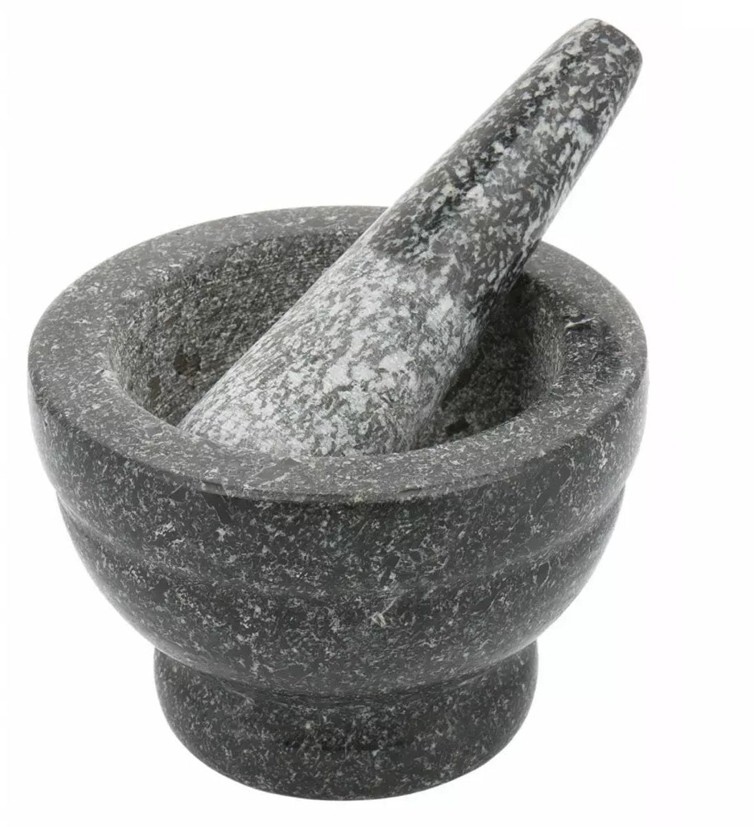 Kinghoff Granieten Vijzel en Stamper Set - Ø 9, 5 x 7 cm, Natuurlijk Graniet, Slijtvast en Stijlvol, Vijzel van Graniet