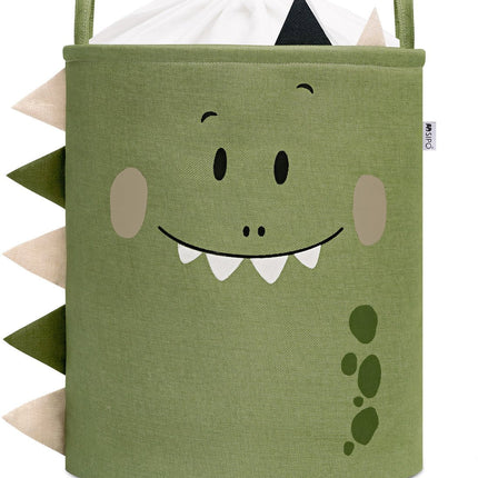 Dino Tête Panier de Rangement Jouets - XXL Boîte de Rangement Résistante à l'Eau - Coffre en Polyester avec Cordon de Serrage - 63 Litres - 40x40x50 cm - Panier à Linge - Panier à Vêtements - Panier à Jouets - Sipo