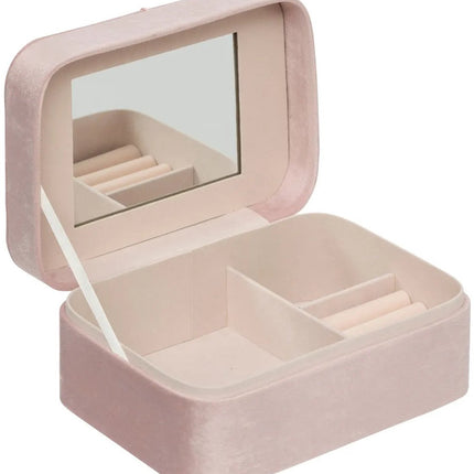 Atmosphera Boîte à Bijoux Bijou - 15 x 9 x 21 cm - rose - Boîte à bijoux avec couvercle - avec miroir et compartiments
