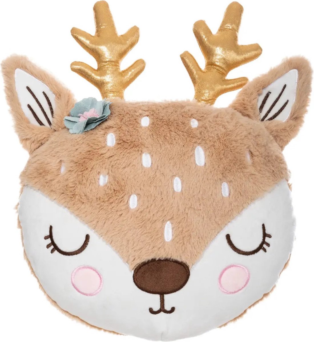 Atmosphera Russle sierkussen hertenhoofd – dierenkussen kinderkamer, 31 x 38 cm