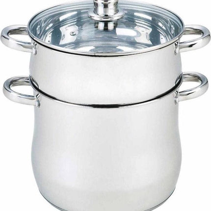 Royal Swiss Couscous Pot Met Glazen Deksel - RVS - 12 Liter