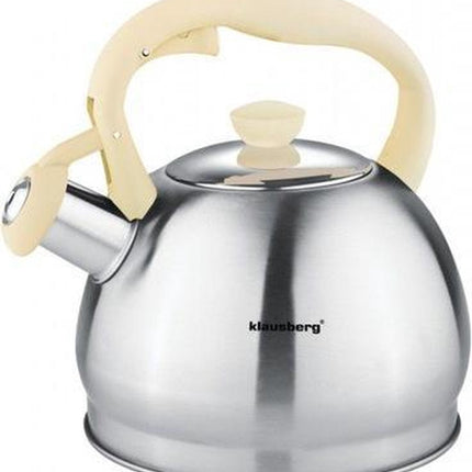 Klausberg 7043 Fluitketel 1.8 liter - Creme handvat